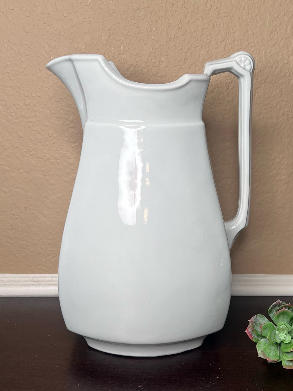 Antique 1890s English Ironstone Pitcher Arthur Wilkinson Burslem England  Jug